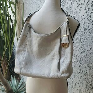 Michael Kors Bowery leather hobo bag Optic White
